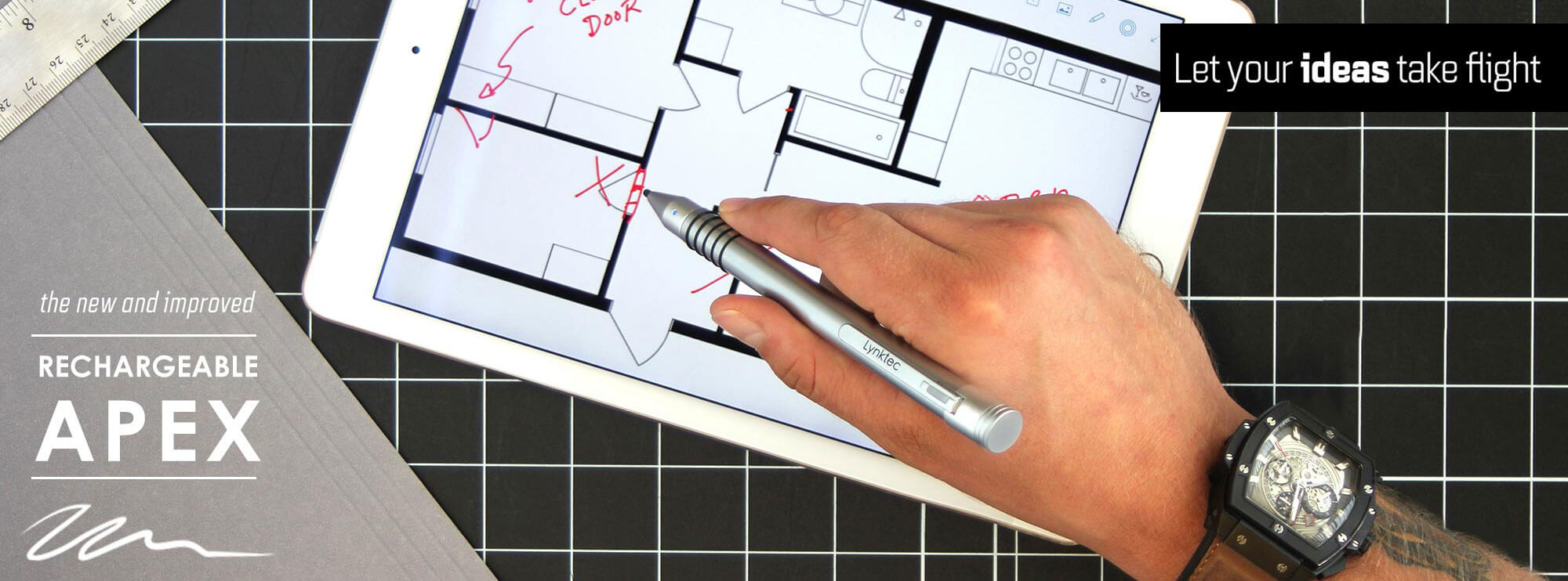 Apex Fine Tip Active Stylus for Note Taking